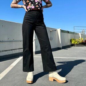 Nooworks Casual Bell Black Overdye Pants - medium NWT